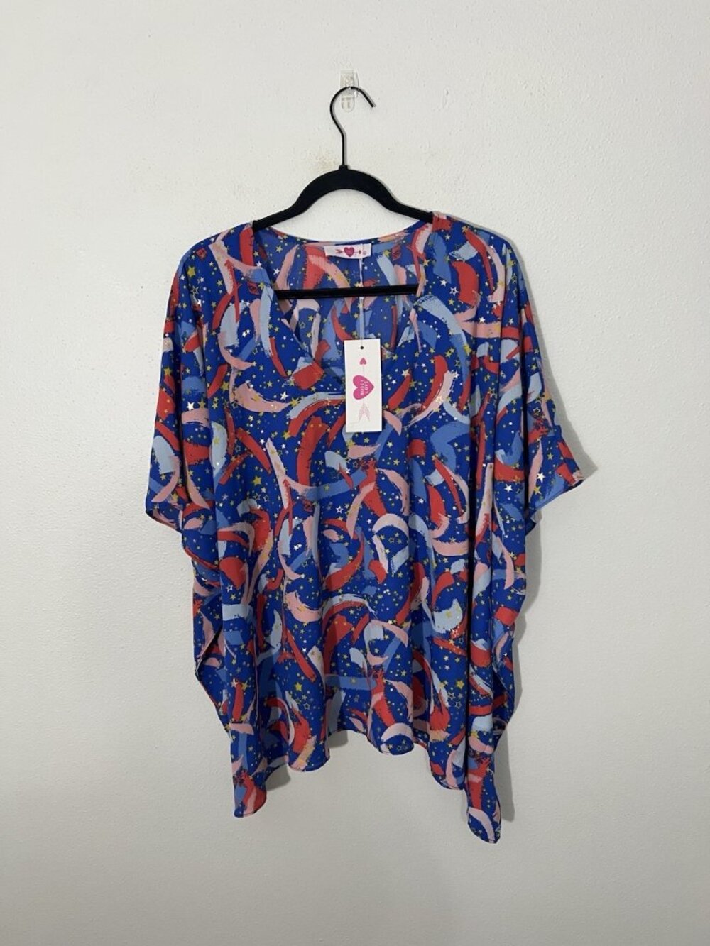 NWT Buddy Love North Flowy Tunic In Fireworks Size Medium/Large